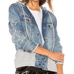 Denim/soft jean jacket with stars